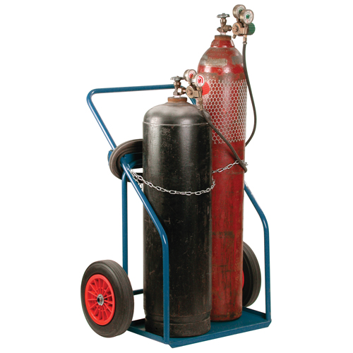 KLETON ML415 Gas Cylinder Carts, Rubber Wheels, 13" W x 25" L Base, 1000 lbs.
