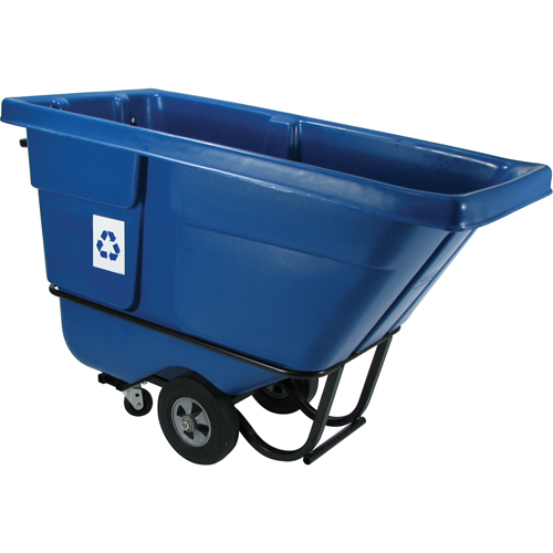 Rubbermaid FG130573BLUE Chariot basculeur en acier, Poly&eacute;thyl&egrave;ne, 1/2 vg³, Capacit&eacute; de charge de 850 lb