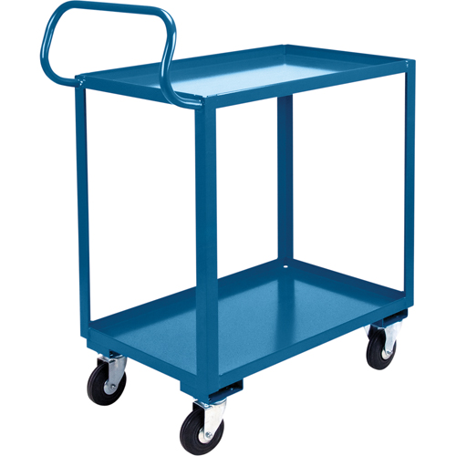 KLETON ML563 Chariot ergonomique &agrave; tablettes, 800 lb Capacit&eacute;, Acier, 20" la x 37" ha x 32" p, Bordure vers le haut