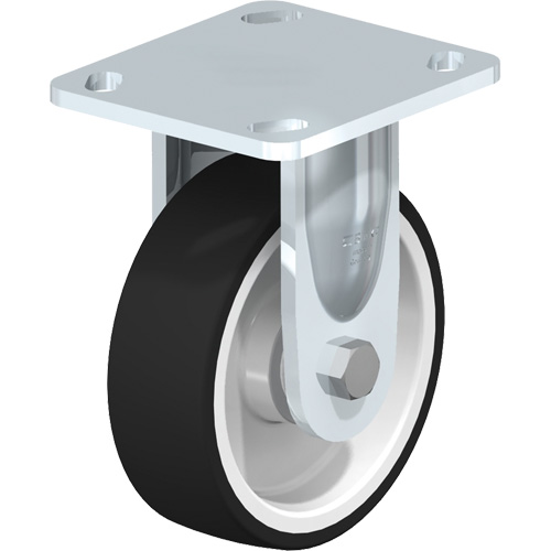 Blickle BKS-POTH 125KA-14 Roulettes robustes sans cheville, Fixe, 5" (127 mm), Polyur&eacute;thane thermoplastique, 770 lb (349 kg)