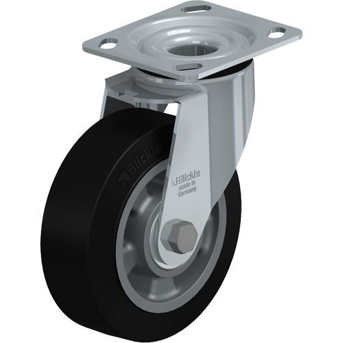 Blickle LE-ALEV 150K-14 Roulettes robustes sans cheville, Pivotant, 6" (152,4 mm), Caoutchouc, 660 lb (300 kg)