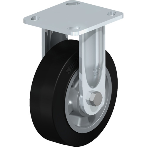 Blickle BES-ALEV 150K-14 Heavy-Duty Kingpinless Caster, Rigid, 6" (152.4 mm), Rubber, 660 lbs. (300 kg.)