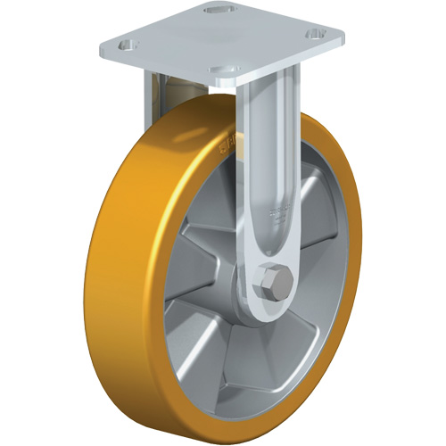 Blickle BEHS-ALTH 200K-14 Roulettes robustes sans cheville, Fixe, 8" (203,2 mm), Polyur&eacute;thane, 1250 lb (567 kg)