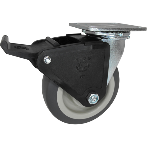 Blickle P21S-C060R-14-TB Total Locking Caster, Swivel with Brake, 6" (152.4 mm), Forged Steel, 900 lbs. (408 kg.)