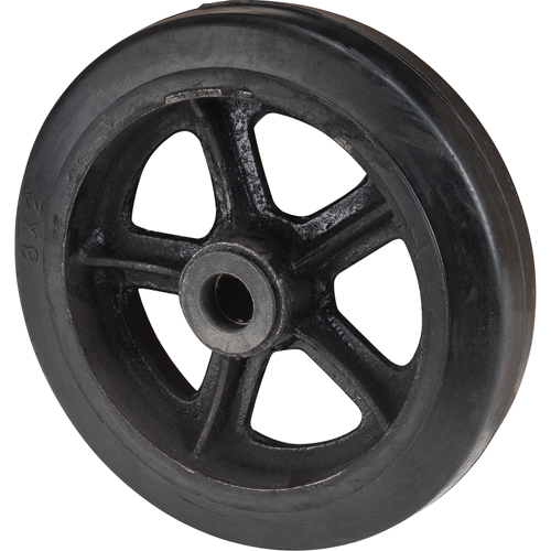 KLETON ML813 Mold-On Rubber Wheel, 8" (203 mm) Dia. x 2" (51 mm) W, 400 lbs. (181 kg.) Capacity
