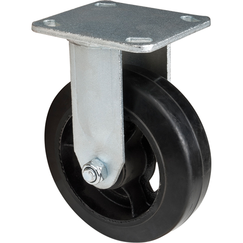 KLETON ML850 Mold-on Caster, Rigid, 6" (152.4 mm), Rubber, 550 lbs. (249 kg.)