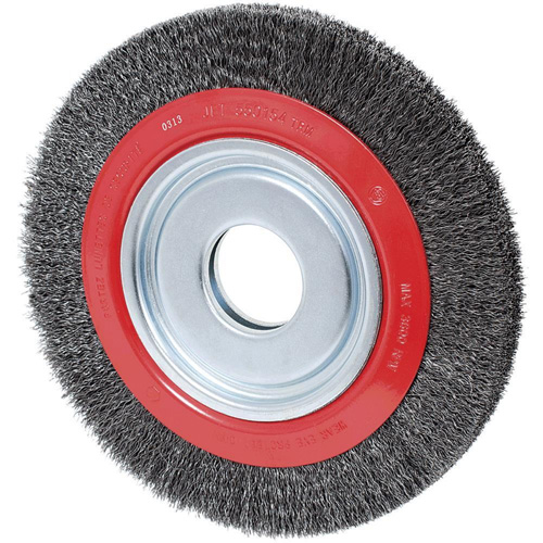 JET 550141 101G-2C Crimped Wire Wheel, 8" Dia., 0.02" Fill, 1/2" - 2" Arbor