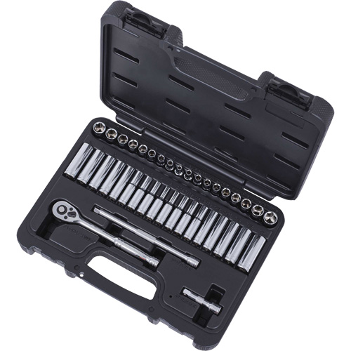 JET 020113 ISK-1440SM Jeu de douilles SAE/m&eacute;triques, 40 Mcx, Prise de 1/4", Profond