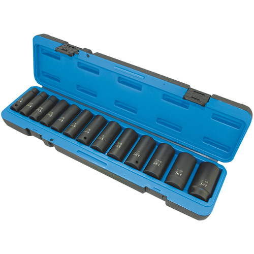 JET 610323 PS1312D Jeu de douilles SAE &agrave; 6 pans, 13 Mcx, Prise de 1/2", Profond