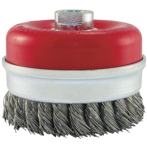 JET 553655 Knot Banded Cup Brush, 5" Dia. x 5/8"-11 Arbor