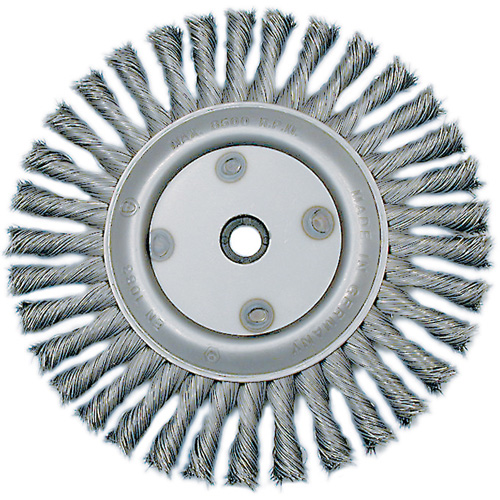 JET 550303 Knot Twisted Wire Wheel, 6" Dia., 0.02" Fill, 5/8"-1/2 Arbor, Steel