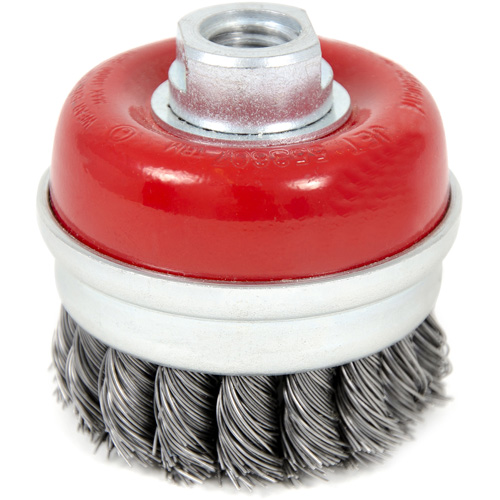 JET 553607 Brosse boisseau &agrave; fils li&eacute;s et nou&eacute;s &agrave; haute performance, 3" dia. x 5/8"-11 arbre