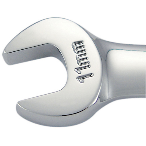 JET 701156 Non-Reversible Long Pattern Ratcheting Combination Wrench, 11 mm, Chrome Finish