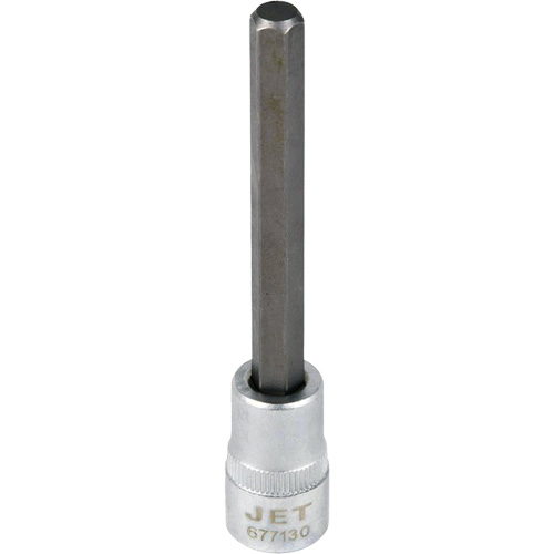 JET 677128 Bit Socket, Hex, 1/4" x 4" L, 3/8" Drive