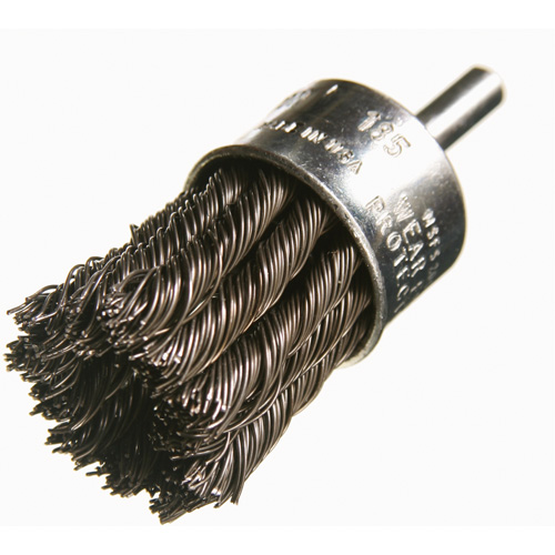 Felton Brushes 187SS Knotted Wire End Brushes, 1" Dia., 0.012" Wire Dia., 1/4" Shank