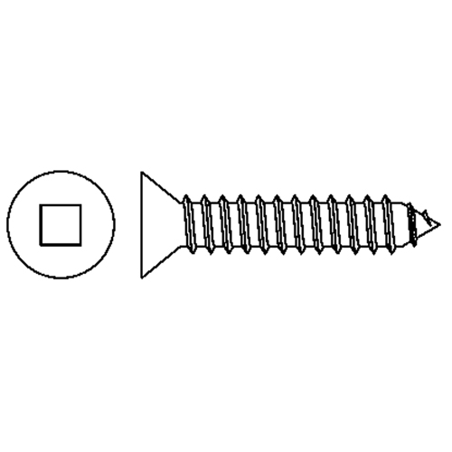 Fasteners & Fittings Inc. 149620 Tapping Flat Head Screws, #8 x 1" L, Zinc Plated