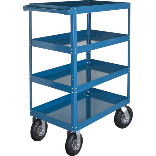 KLETON MN156 Shelf Carts , 4 Tiers, 24" W x 65" H x 36" D, 900 lbs. Capacity
