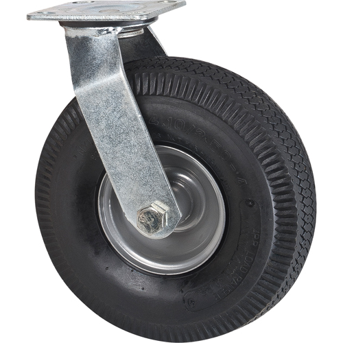 KLETON MN224 Roulettes de rechange pour chariots &agrave; plateforme robustes, Pivotant, 10" (254 mm), Pneumatique, 400 lb (181 kg)
