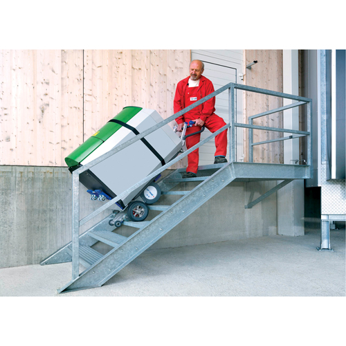 Wesco 274100 Heavy-Duty Aluminum Stair Climbing Hand Trucks, Steel Frame, 21" W x 63" H, 725 lbs. Capacity