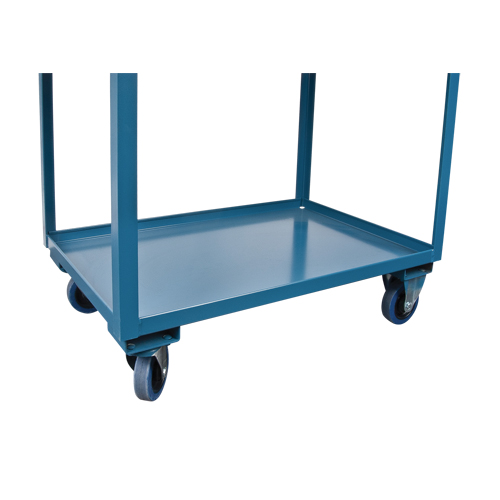 KLETON MN393 Deep Lipped Service Cart, 2 Tiers, 24" W x 47" H x 36" D, 1200 lbs. Capacity