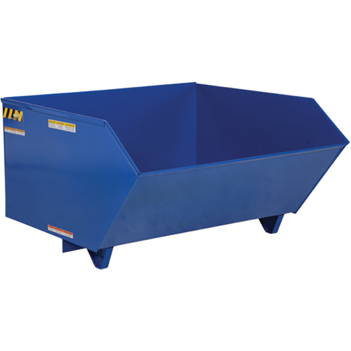 Vestil H-100-LD Autobasculeur 90 degr&eacute;s &agrave; profil bas, Acier, 1 vg³, Bleu