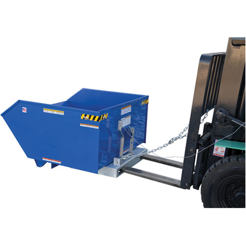 Vestil H-100-LD Autobasculeur 90 degr&eacute;s &agrave; profil bas, Acier, 1 vg³, Bleu