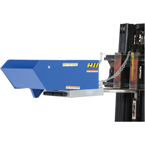 Vestil H-25-LD Autobasculeur 90 degr&eacute;s &agrave; profil bas, Acier, 1/4 vg³, Bleu