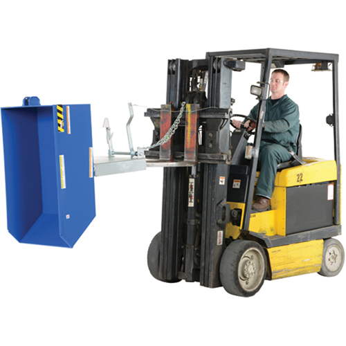 Vestil H-25-LD Autobasculeur 90 degr&eacute;s &agrave; profil bas, Acier, 1/4 vg³, Bleu