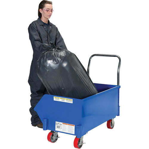 Vestil SLPT-24 Basculeur ouvert, Acier, 1/4 vg³, Bleu