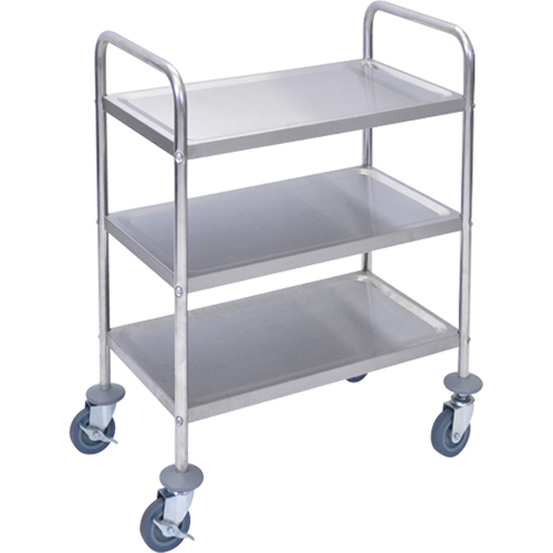 Luxor H. Wilson L100S3 Shelf Cart, 3 Tiers, 16" W x 35" H x 26" D, 200 lbs. Capacity