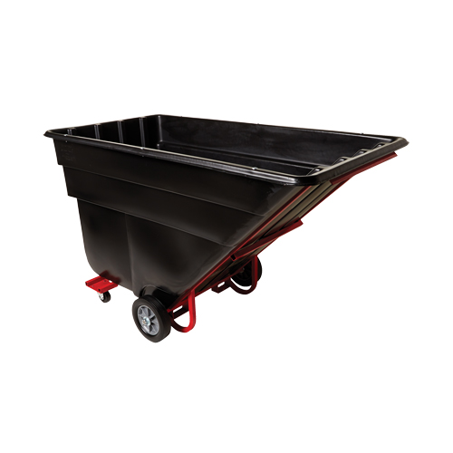 Rubbermaid FG102542BLA Tilt Truck, Polyethylene, 1-1/2 cu. yd., 1200 lbs. Load Capacity