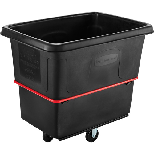 Rubbermaid FG471600BLA Chariot utilitaire &agrave; usage intensif, Plastique recycl&eacute; noir, 44-3/8" lo x 31" la x 38-1/4" h, Volume 16 pi³, Capacit&eacute; 1000 lb