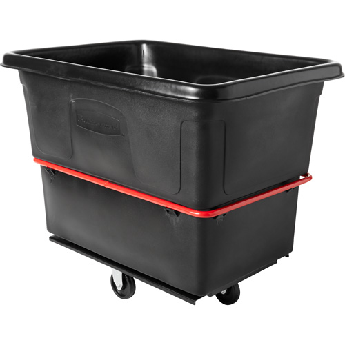 Rubbermaid FG472000BLA Chariot cubique utilitaire &agrave; usage intensif, Plastique recycl&eacute; noir, 48-1/4" lo x 34-1/8" la x 37-7/8" h, Volume 20 pi³, Capacit&eacute; 1200 lb