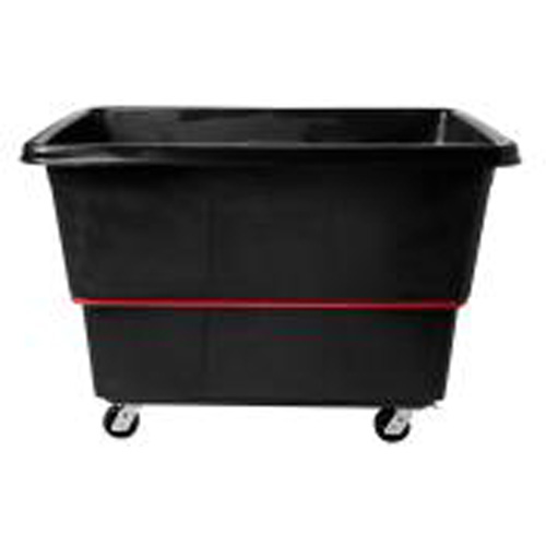 Rubbermaid FG472700BLA Heavy-Duty Utility Truck, Black Recycled Plastic, 59"/34-5/8" L x 34"/59-1/64" W x 42-1/16"/42-7/8" H, 27 cu. ft. Volume, 1200 lbs. Capacity