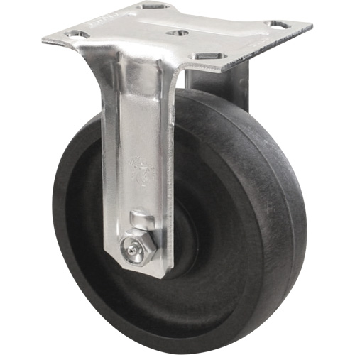 Algood RE6563-A38F-RXW-RB Emaxx RollX Glass Fill Caster, Rigid, 6" (152.4 mm), Nylon, 1200 lbs. (544.3 kg.)