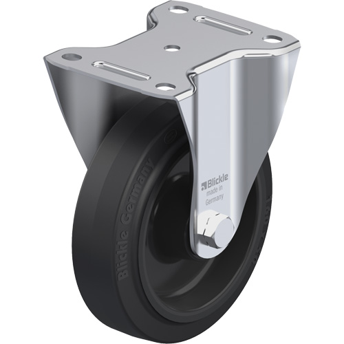 Blickle B-POEV 160R-SB Caster, Rigid, 6-5/16" (160.3375 mm), Hard Rubber, 880 lbs. (400 kg.)