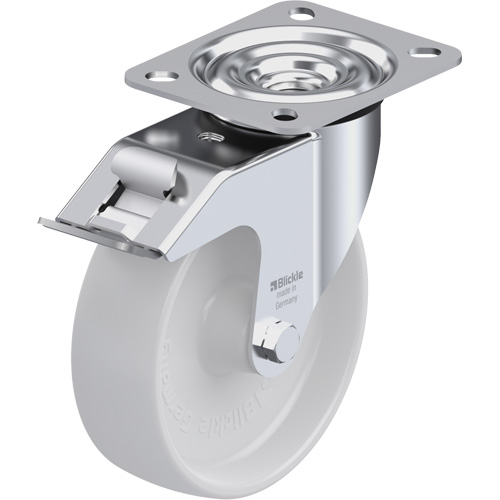 Blickle LE-PO 125G-FI Caster, Swivel with Brake, 5" (127 mm), Nylon, 330 lbs. (150 kg.)