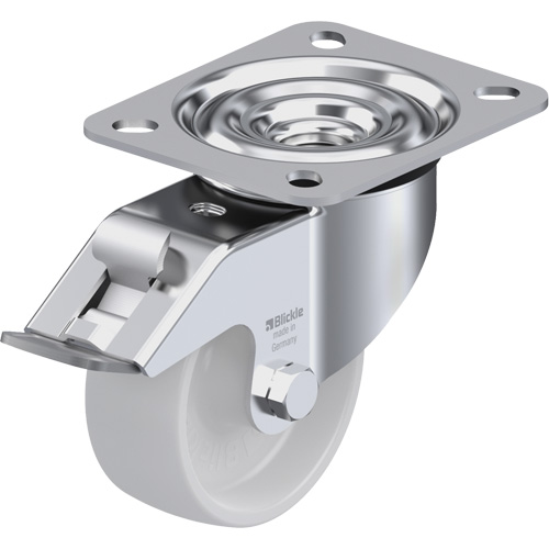 Blickle LE-PO 80G-FI Caster, Swivel with Brake, 3-1/8" (79.5 mm), Nylon, 330 lbs. (150 kg.)