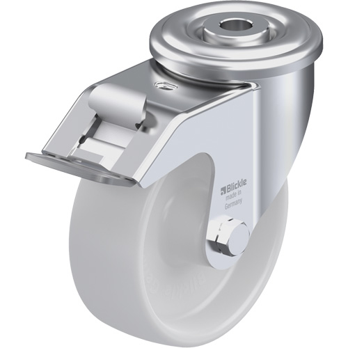 Blickle LER-PO 100G-FI Roulette en nylon, Pivotant avec frein, Diam&egrave;tre 4", Capacit&eacute; 330 lb (149,685 kg)