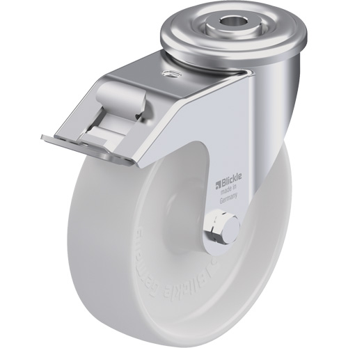 Blickle LER-PO 125G-FI Nylon Caster, Swivel with Brake, 5" Dia., 330 lbs. (149.685 kg.) Capacity