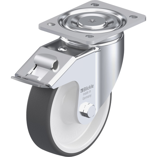 Blickle LH-POTH 160R-FI Caster, Swivel with Brake, 6-5/16" (160.3375 mm), Polyurethane, 880 lbs. (400 kg.)