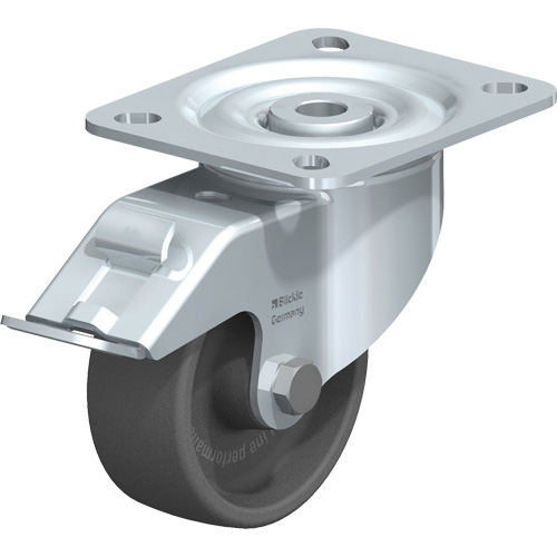 Blickle LI-POHI 81G-FI Caster, Swivel with Brake, 3-1/8" (79.5 mm), Heat-Resistant Thermoplastic, 330 lbs. (150 kg.)