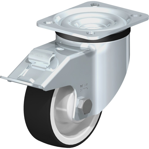 Blickle LK-POTH 100R-1-FI Roulette, Pivotant avec frein, 4" (101,6 mm), Polyur&eacute;thane, 660 lb (300 kg)