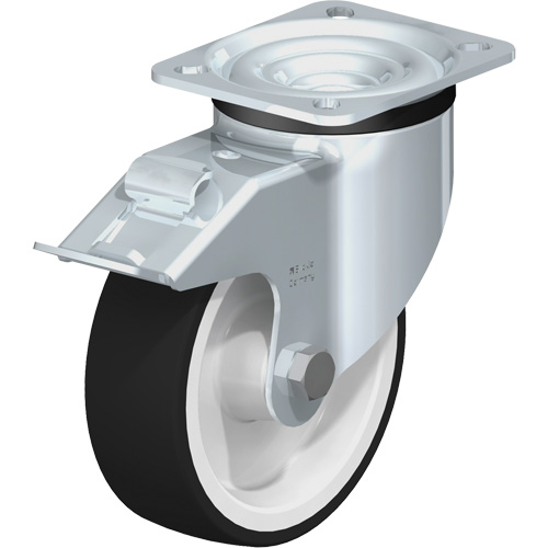 Blickle LK-POTH 125R-1-FI Roulette, Pivotant avec frein, 5" (127 mm), Polyur&eacute;thane, 770 lb (349 kg)