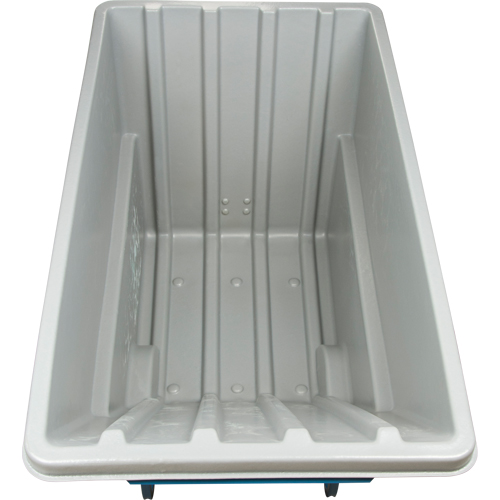 KLETON MN982 Chariot basculeur en acier, Poly&eacute;thyl&egrave;ne, 1,1 vg³, Capacit&eacute; de charge de 1250 lb