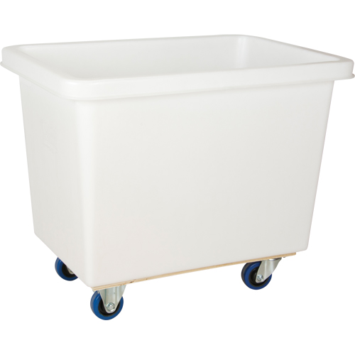 KLETON MN990 Tapered Wall Box Truck, White Polyethylene, 33" L x 20" W x 29" H, 7 cu. ft. Volume, 600 lbs. Capacity