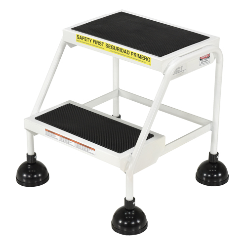 Vestil LAD-2-W Stop-Step Ladders, 2 Steps, 16" Step Width, 18-9/16" Platform Height, Steel