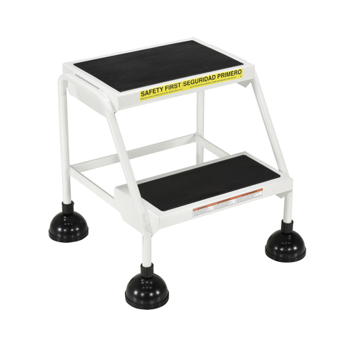 Vestil LAD-2-W Stop-Step Ladders, 2 Steps, 16" Step Width, 18-9/16" Platform Height, Steel