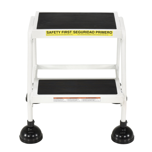 Vestil LAD-2-W Stop-Step Ladders, 2 Steps, 16" Step Width, 18-9/16" Platform Height, Steel