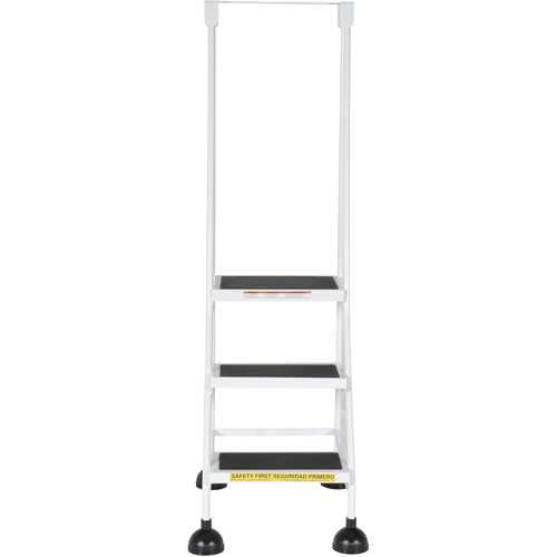Vestil LAD-3-W Stop-Step Ladders, 3 Steps, 16" Step Width, 28-11/16" Platform Height, Steel